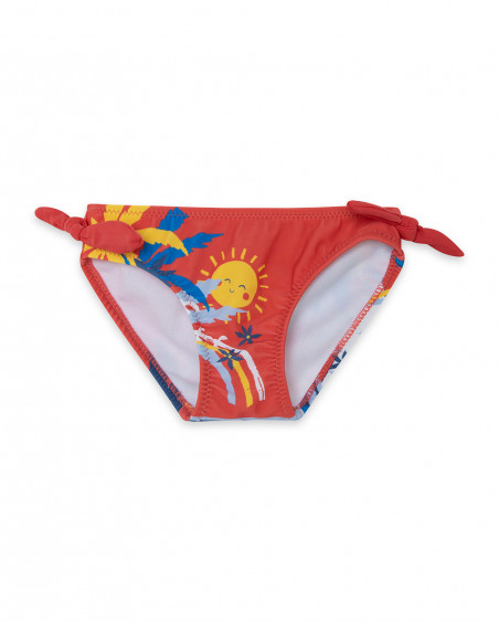 Culotte de bain volants fille orange enjoy the sun Culotte de bain volants fille orange enjoy the sun