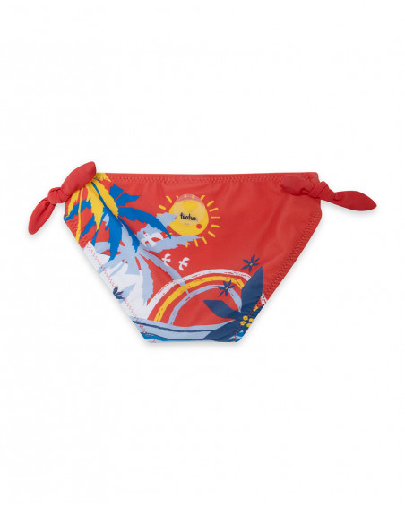 Culotte de bain volants fille orange enjoy the sun Culotte de bain volants fille orange enjoy the sun