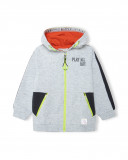 Sweat-shirt en peluche avec fermeture éclair garçon gris play Sweat-shirt en peluche avec fermeture éclair garçon gris play