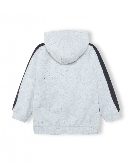 Sweat-shirt en peluche avec fermeture éclair garçon gris play