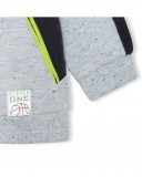 Sweat-shirt en peluche avec fermeture éclair garçon gris play Sweat-shirt en peluche avec fermeture éclair garçon gris play