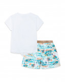 Tee-shirt et short en jersey imprimé fille blanche venice beach Tee-shirt et short en jersey imprimé fille blanche venice beach