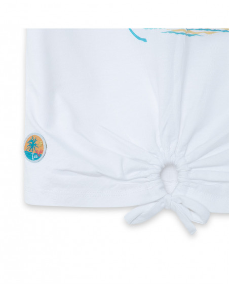Tee-shirt et short en jersey imprimé fille blanche venice beach
