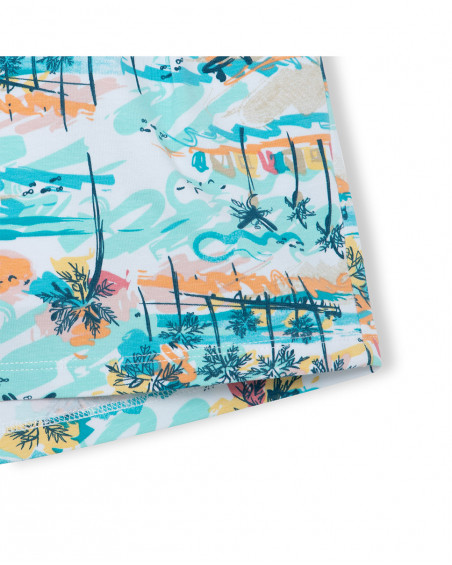 Tee-shirt et short en jersey imprimé fille blanche venice beach