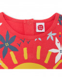 Tee-shirt en jersey soleil fille orange enjoy the sun Tee-shirt en jersey soleil fille orange enjoy the sun
