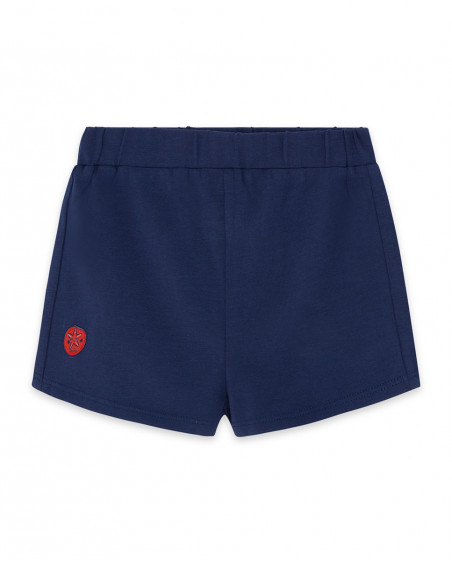 Short en jersey étoile fille bleu red submarine