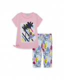 Tee-shirt et legging capri imprimé fille rose island Tee-shirt et legging capri imprimé fille rose island