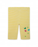 Leggings capri en jersey à rayures fille jaune funcactus Leggings capri en jersey à rayures fille jaune funcactus