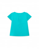 Tee-shirt en jersey message fille bleu fruitty time Tee-shirt en jersey message fille bleu fruitty time