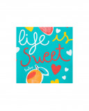 Tee-shirt en jersey message fille bleu fruitty time Tee-shirt en jersey message fille bleu fruitty time