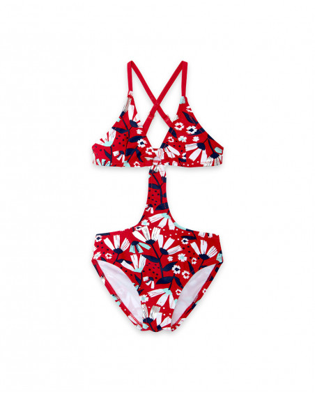 Trikini fleurs fille rouge sea lovers Trikini fleurs fille rouge sea lovers