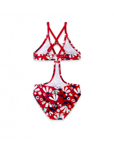 Trikini fleurs fille rouge sea lovers Trikini fleurs fille rouge sea lovers