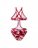 Trikini fleurs fille rouge sea lovers Trikini fleurs fille rouge sea lovers