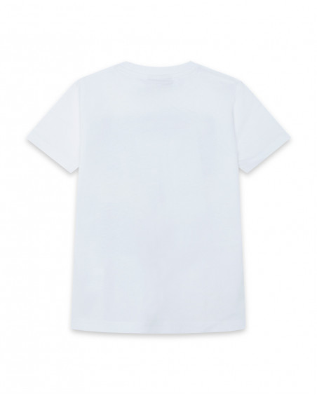 Tee-shirt en jersey imprimée garçon blanche jungle street Tee-shirt en jersey imprimée garçon blanche jungle street