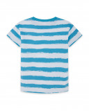 Tee-shirt en jersey à rayures garçon bleu surf club Tee-shirt en jersey à rayures garçon bleu surf club