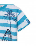 Tee-shirt en jersey à rayures garçon bleu surf club Tee-shirt en jersey à rayures garçon bleu surf club