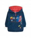Sweat-shirt capuche en peluche avec fermeture éclair garçon Sweat-shirt capuche en peluche avec fermeture éclair garçon