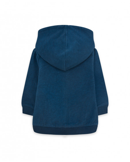 Sweat-shirt capuche en peluche avec fermeture éclair garçon Sweat-shirt capuche en peluche avec fermeture éclair garçon