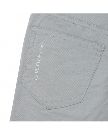Bermuda en sergé avec poches garçon gris basicos baby Bermuda en sergé avec poches garçon gris basicos baby