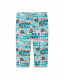 Leggings capri en jersey imprimé fille bleu venice beach Leggings capri en jersey imprimé fille bleu venice beach