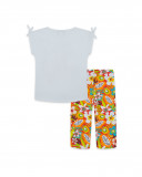 Tee-shirt et legging capri imprimé fille blanche summer festival Tee-shirt et legging capri imprimé fille blanche summer festival