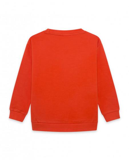 Sweat-shirt en peluche fermée garçon rouge play Sweat-shirt en peluche fermée garçon rouge play