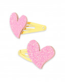 Set 2 barrettes cheveux coeurs fille jaune funcactus Set 2 barrettes cheveux coeurs fille jaune funcactus