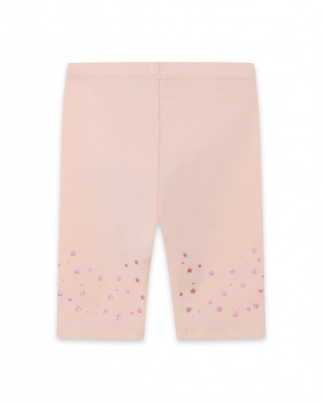 Leggings capri en jersey étoiles fille rose basicos baby Leggings capri en jersey étoiles fille rose basicos baby