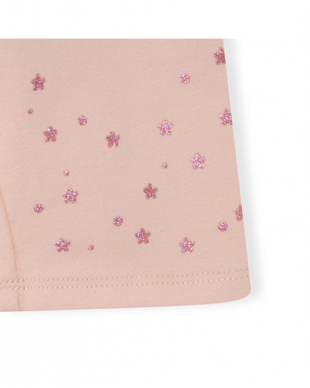 Leggings capri en jersey étoiles fille rose basicos baby Leggings capri en jersey étoiles fille rose basicos baby