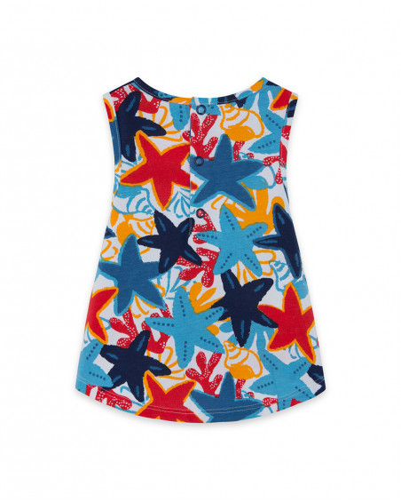 Tee-shirt en jersey bretelles fille bleu red submarine Tee-shirt en jersey bretelles fille bleu red submarine