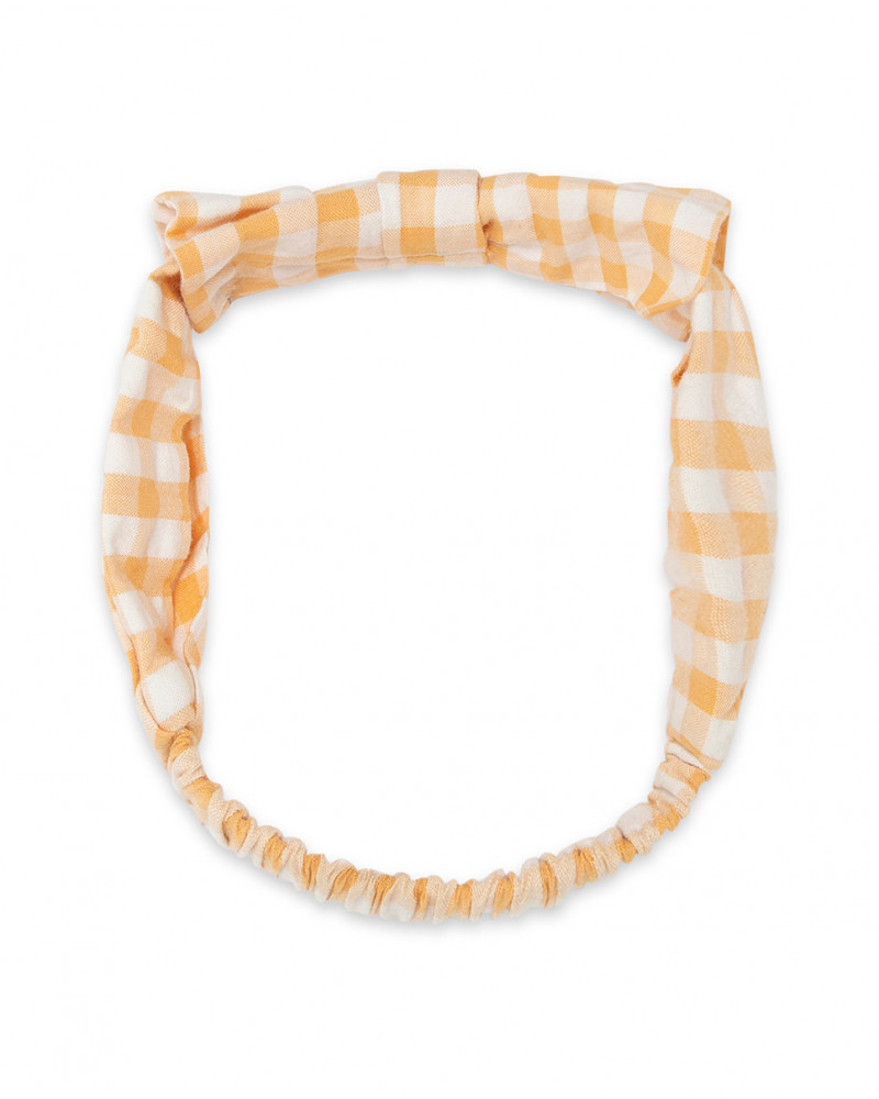 Serre-tête chasuble à carreaux fille orange picnic time