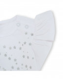 Tee-shirt en jersey volants fille blanche basicos kids Tee-shirt en jersey volants fille blanche basicos kids