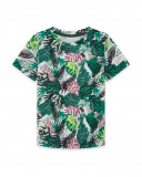 Tee-shirt en jersey imprimée garçon vert jungle street Tee-shirt en jersey imprimée garçon vert jungle street