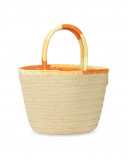 Sac en raphia franges fille orange summer festival Sac en raphia franges fille orange summer festival