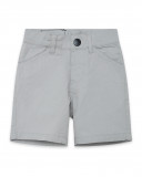 Bermuda en sergé avec poches garçon gris basicos kids Bermuda en sergé avec poches garçon gris basicos kids
