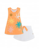 Tee-shirt et short en jersey avec poches fille blanche venice Tee-shirt et short en jersey avec poches fille blanche venice