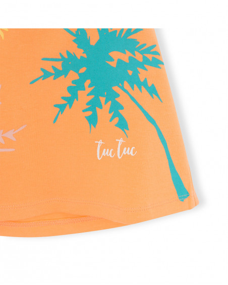 Tee-shirt et short en jersey avec poches fille blanche venice Tee-shirt et short en jersey avec poches fille blanche venice