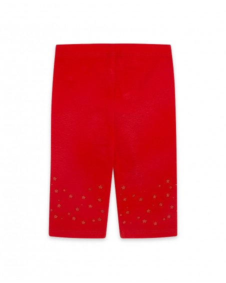 Leggings capri en jersey étoiles fille rouge basicos baby Leggings capri en jersey étoiles fille rouge basicos baby
