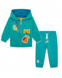 Sweat et pantalon en peluche jogging garçon bleu fruitty time Sweat et pantalon en peluche jogging garçon bleu fruitty time
