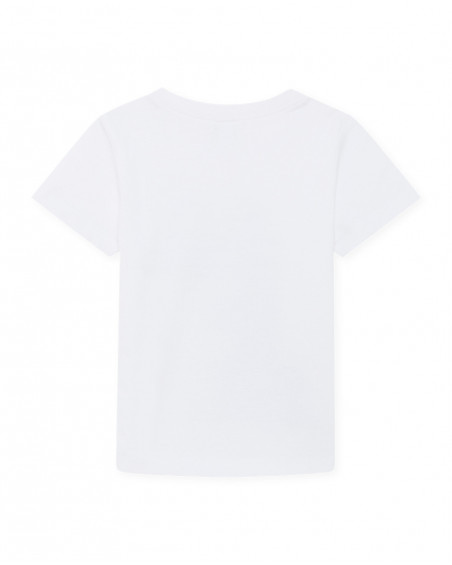 Tee-shirt en jersey grenouille garçon blanche basicos baby