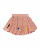 Jupe en tulle volants fille orange enjoy the sun Jupe en tulle volants fille orange enjoy the sun