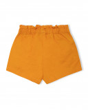 Short en sergé boutons fille jaune basicos kids Short en sergé boutons fille jaune basicos kids