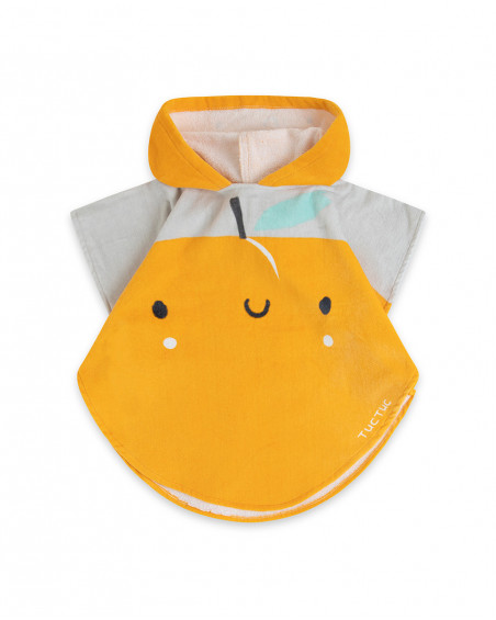 Poncho visage fille orange picnic time Poncho visage fille orange picnic time