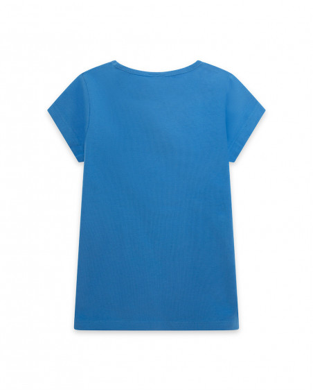 Tee-shirt en jersey message fille bleu ready to bloom Tee-shirt en jersey message fille bleu ready to bloom