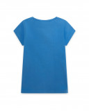 Tee-shirt en jersey message fille bleu ready to bloom Tee-shirt en jersey message fille bleu ready to bloom