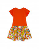 Robe en jersey imprimé fille orange summer festival Robe en jersey imprimé fille orange summer festival