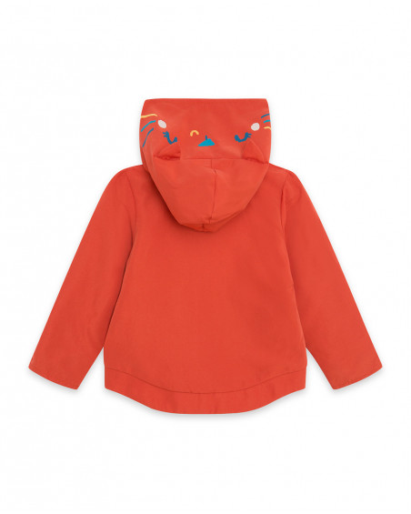 Coupe-vent avec capuche et fermeture éclair fille orange smile Coupe-vent avec capuche et fermeture éclair fille orange smile