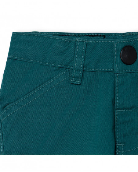 Bermuda en sergé avec poches garçon vert basicos baby Bermuda en sergé avec poches garçon vert basicos baby