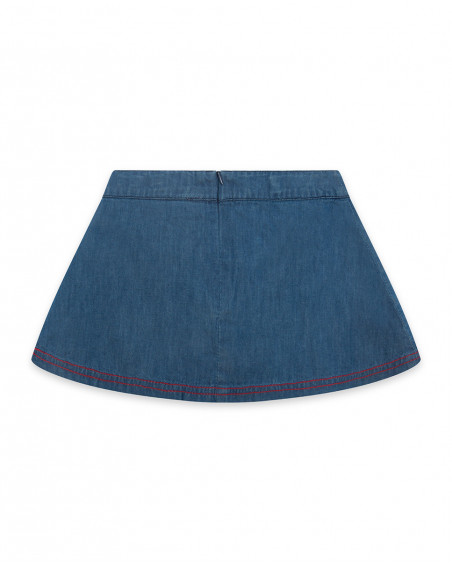 Jupe en jeans boutons fille bleu red submarine
