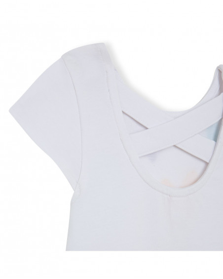 Robe en jersey imprimé fille blanche fruitty time